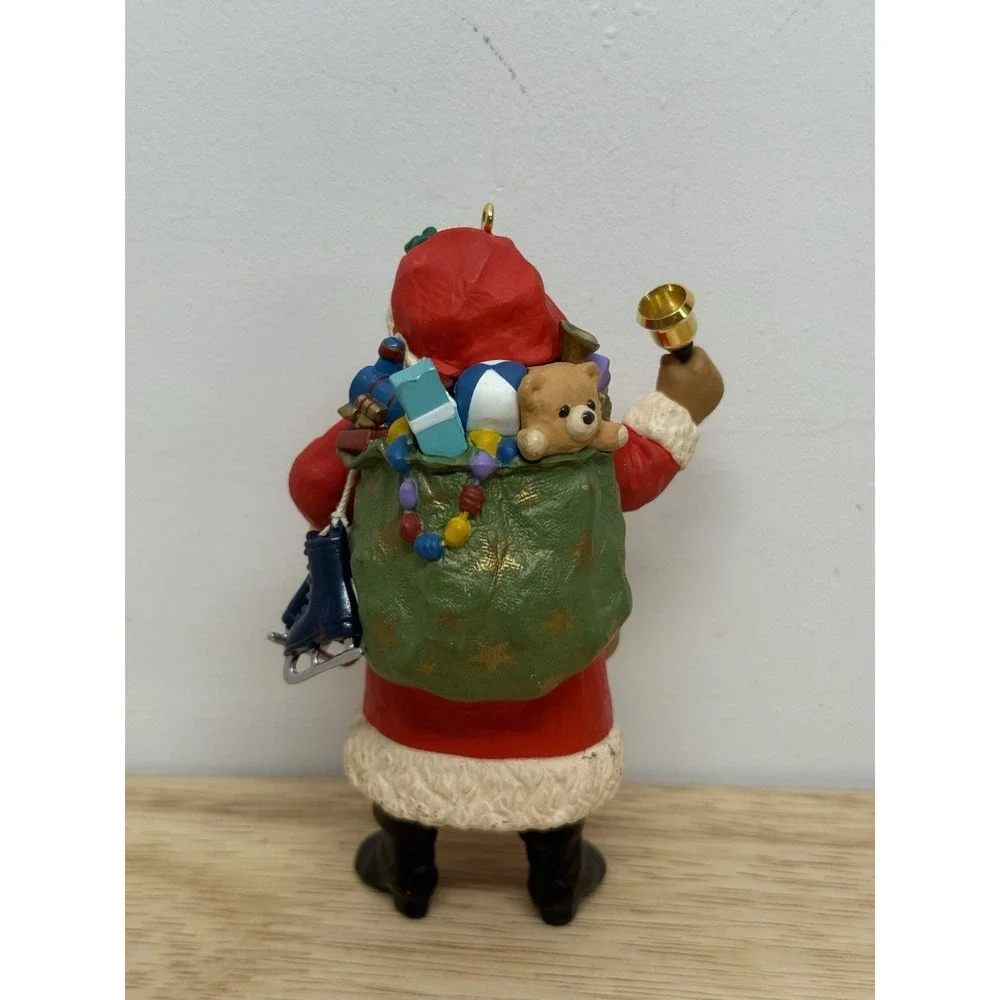 1993‎ Hallmark Christmas Tree Ornament Merry Santa Claus Series Vintage #AA